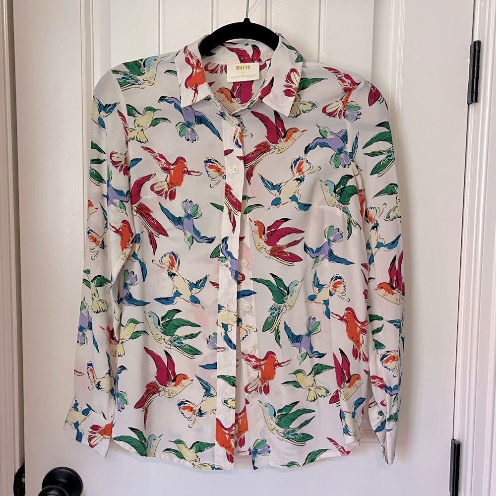 Anthropologie Maeve Silk Blouse